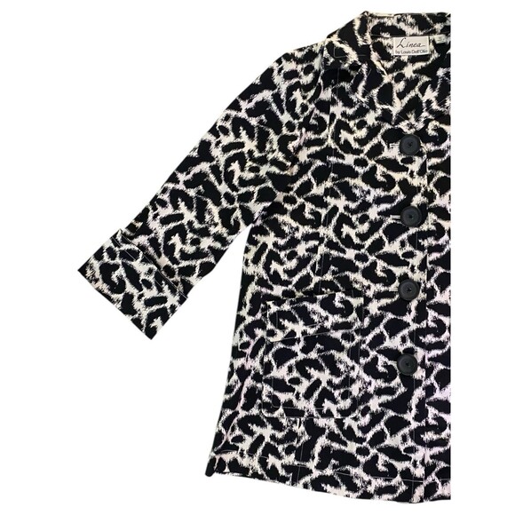 Linea Louis Dell'Olio Jacket Womens XS Brown Black Leopard Animal Print EUC - Picture 9 of 10